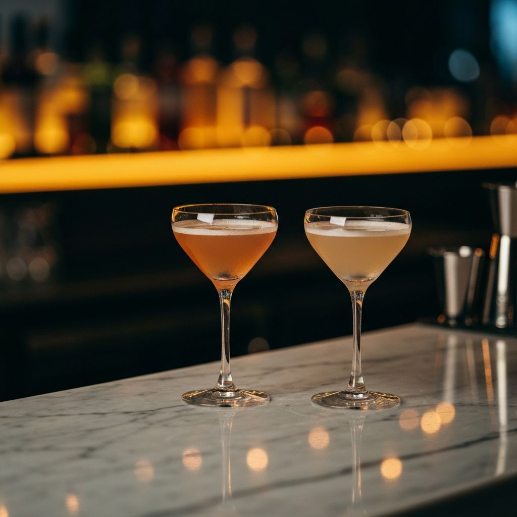 Cocktails at the bar